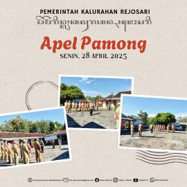Apel Pamong Kalurahan Rejosari, Senin, 28 April 2025